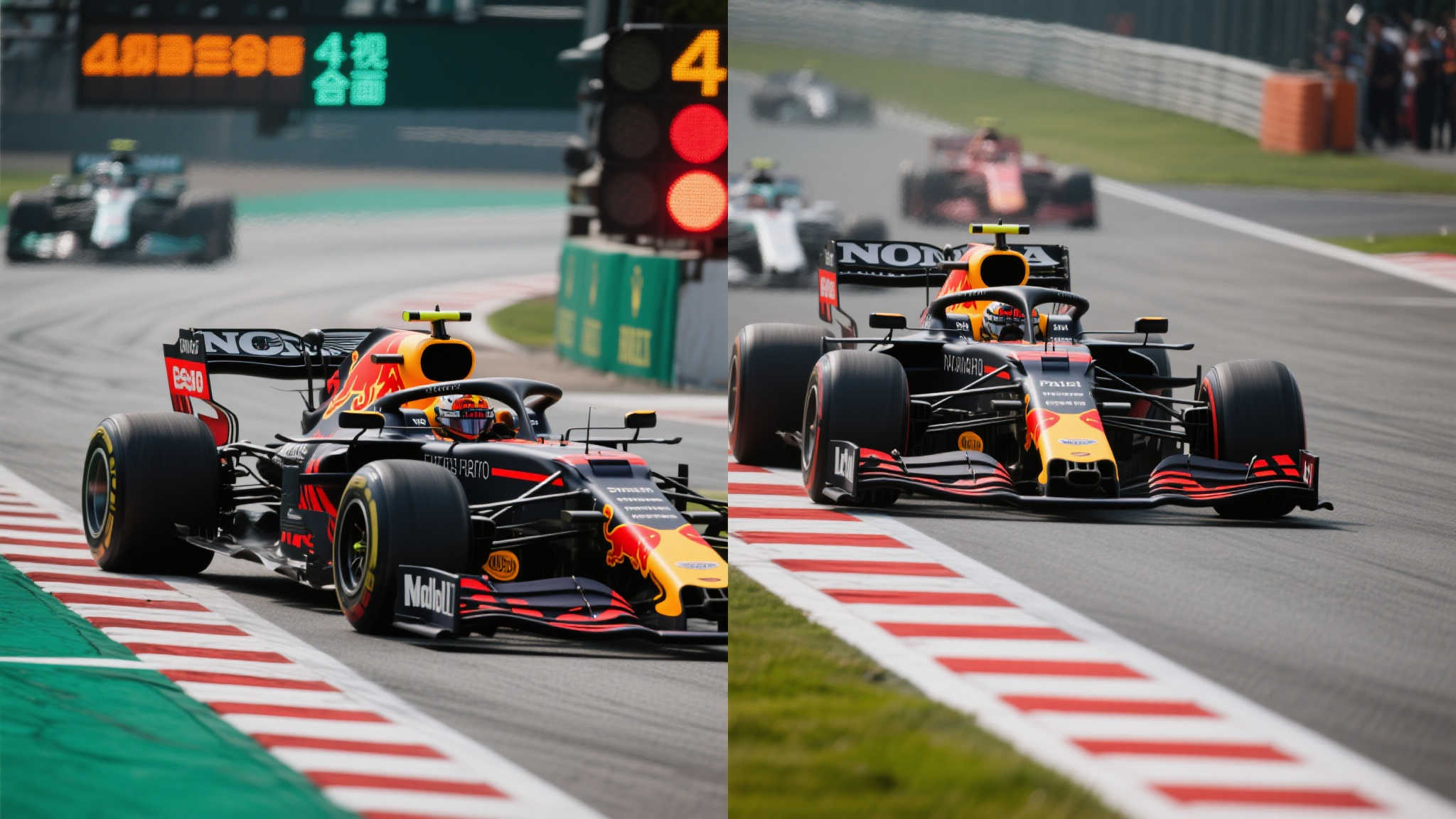 维斯塔潘起步力压皮亚斯里：多角度合成震撼视角️